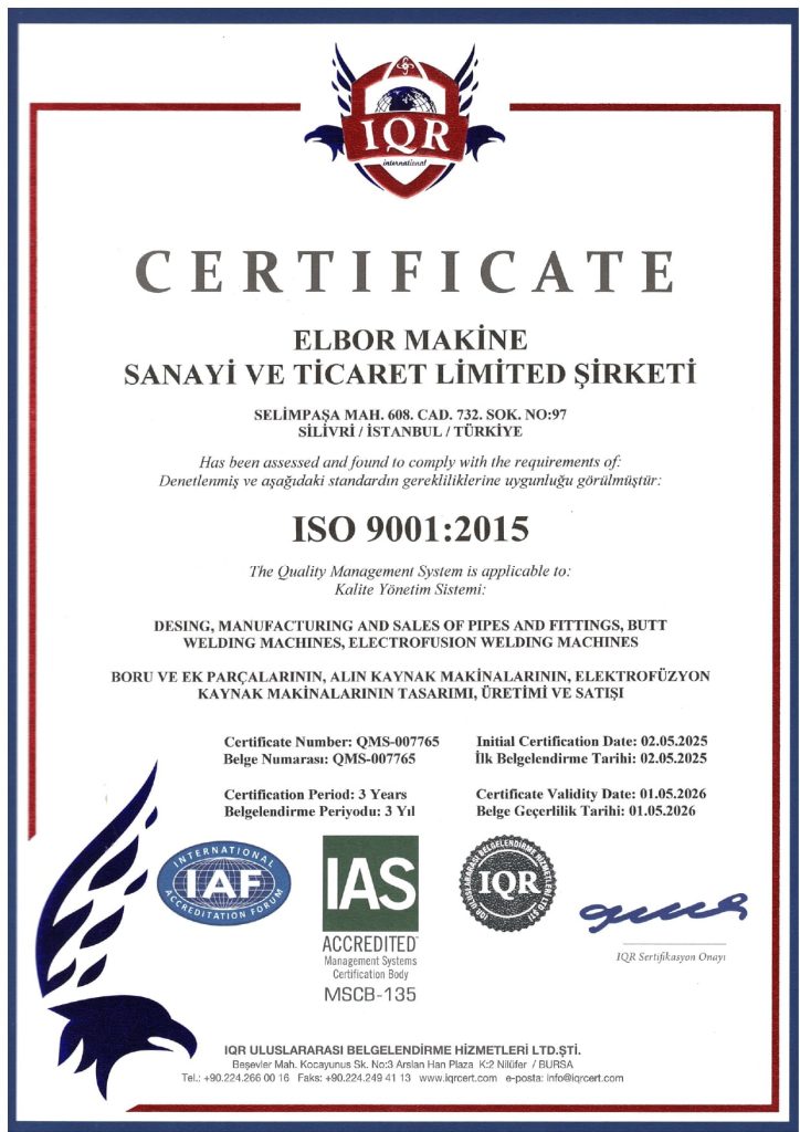 ELBOR_MAKİNE_ISO_9001_2025-2026_Sertifikat